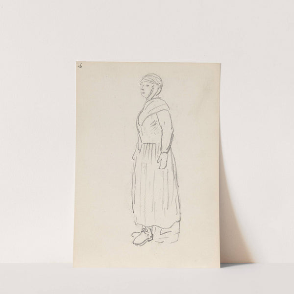 Woman in folk costume (between 1867 and 1873) by Adolph Tidemand