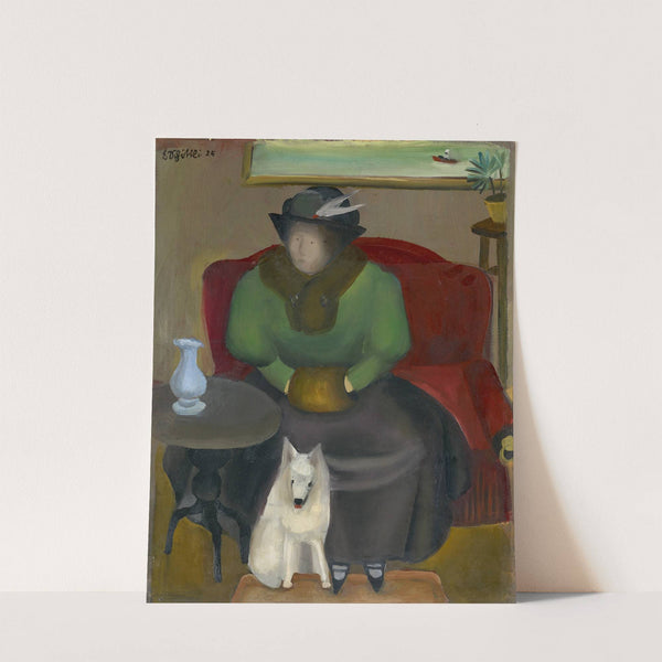 Woman in Fur with Dog by Emanuel Schöttli