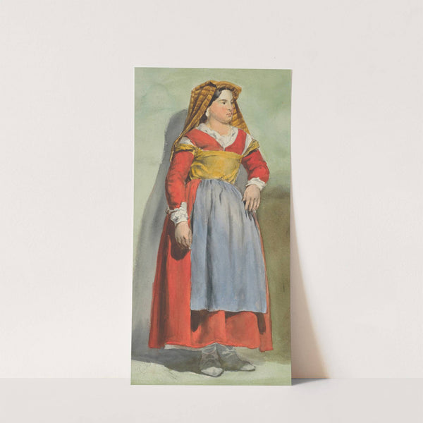 Woman in Italian costume by Vojtech Klimkovič