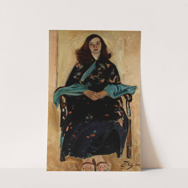 Woman in kimono by Julian Falat