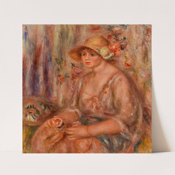 Woman in Muslin Dress (Femme en robe de mousseline) (1917) by Pierre-Auguste Renoir