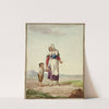 Woman in Native Costume with Boy on Road by After Bartolomeo Pinelli