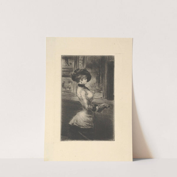 Woman in Profile at a Picture Gallery by Henri Somm