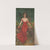 Woman in red dress seated in garden (1902) by Bryson