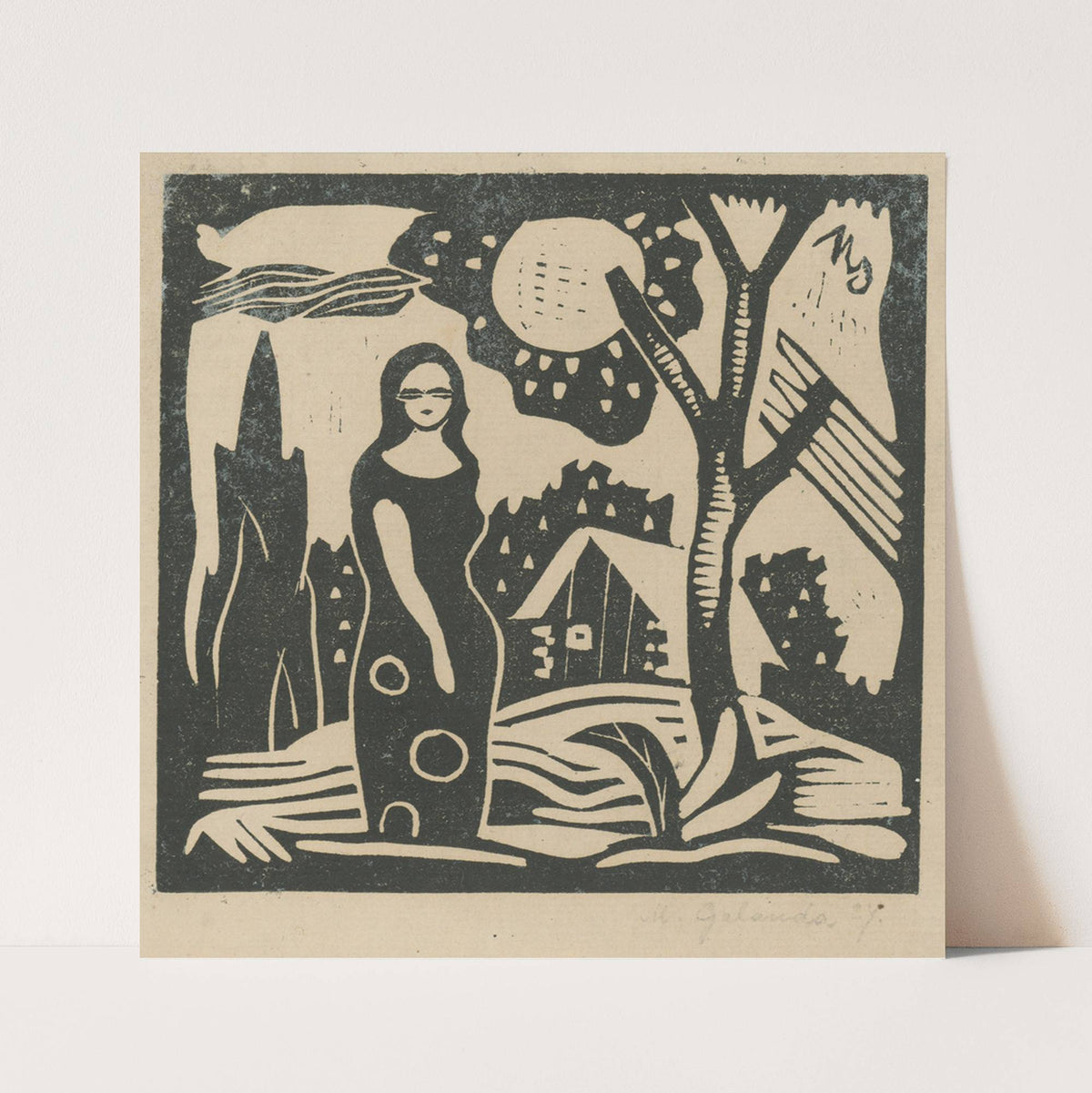 Woman in the country (1927) by Mikuláš Galanda