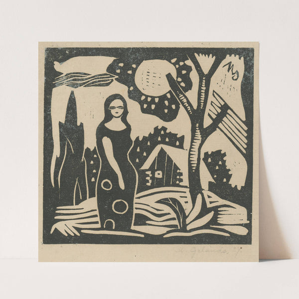 Woman in the country (1927) by Mikuláš Galanda