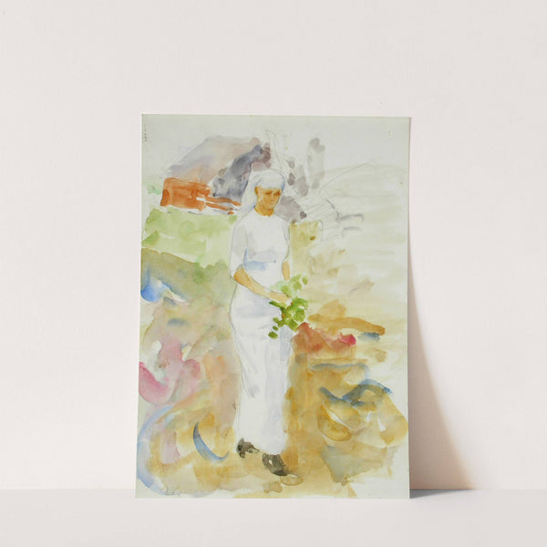 Woman in the garden by Maria Wiik