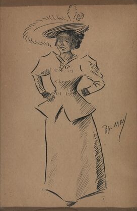 Woman in Turn-of-the-Century Dress