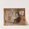 Woman Ironing, Study for the Washerwomen (1888) by Albert Edelfelt