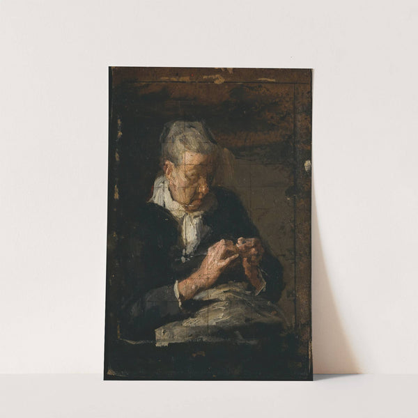 Woman Knitting by Thomas Eakins