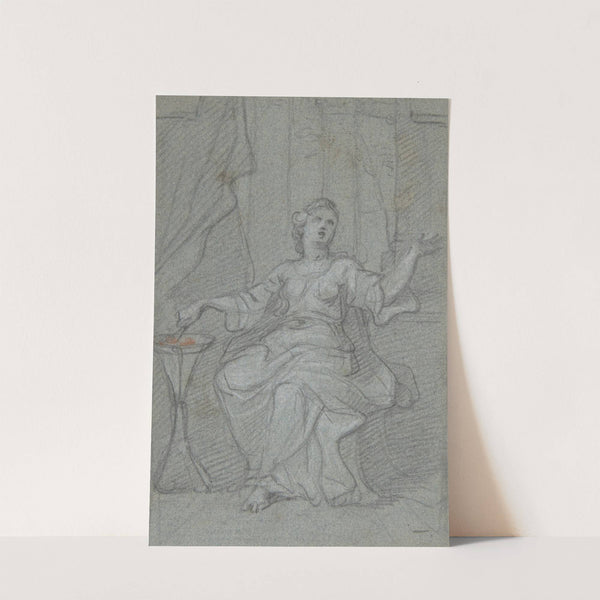 Woman Lighting a Sacrificial Fire by Claude Guy Hallé