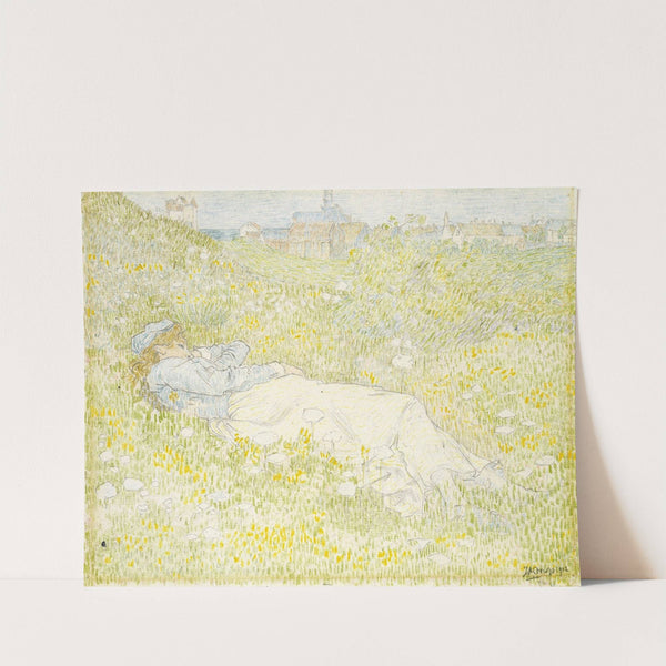 Woman Lying in the Dunes near Noordwijk by Jan Toorop