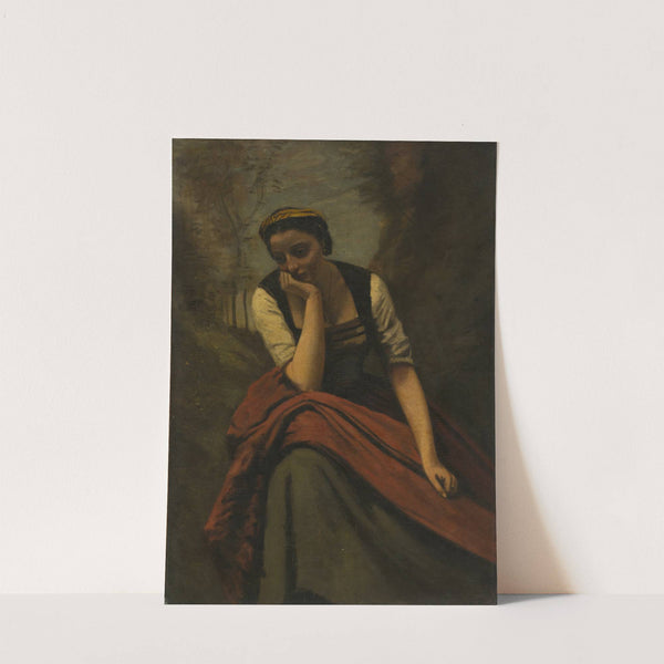 Woman Meditating by Jean-Baptiste-Camille Corot