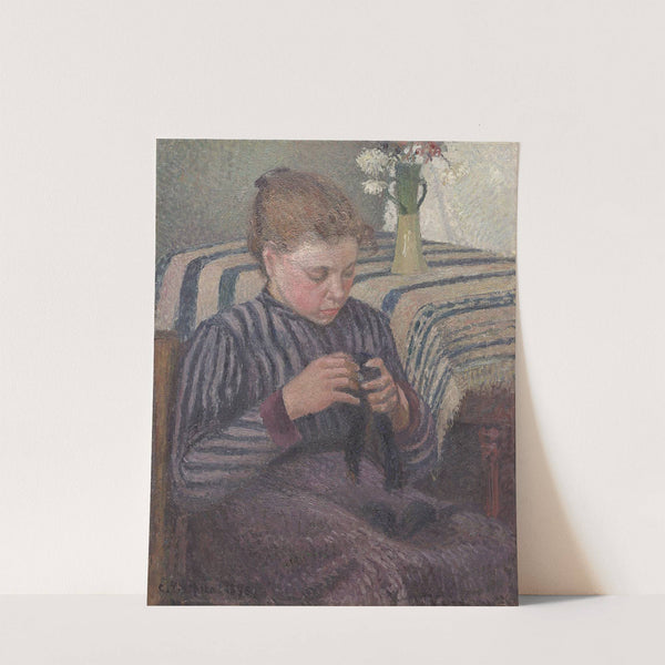 Woman Mending (1895) by Camille Pissarro