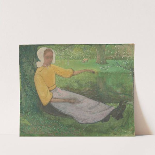 Woman of Huizen sitting under a Tree by Richard Nicolaüs Roland Holst