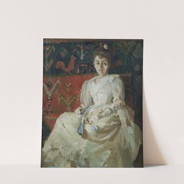 Woman on a Rooster Ryijy Rug (1888) by Akseli Gallen-Kallela