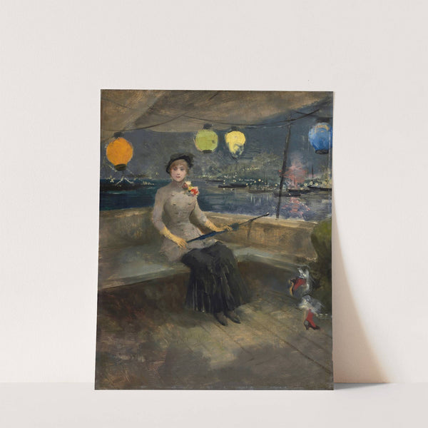 Woman On A Yacht (c. 1883) by Jean-Louis Forain