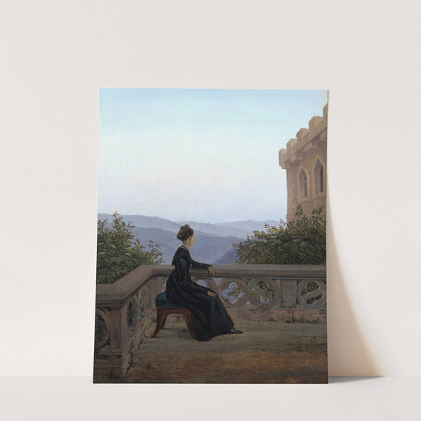 Woman On The Balcony by Carl Gustav Carus