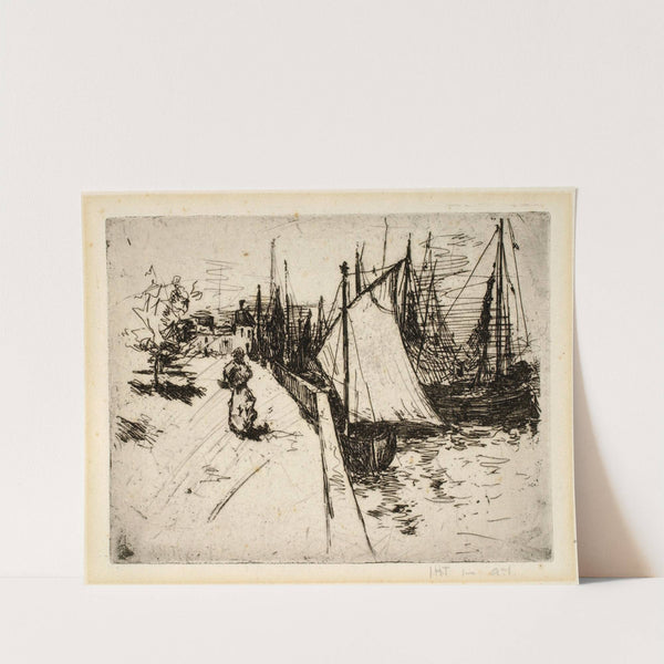 Woman on the Quay, Honfleur (ca. 1883-1884) by John Henry Twachtman