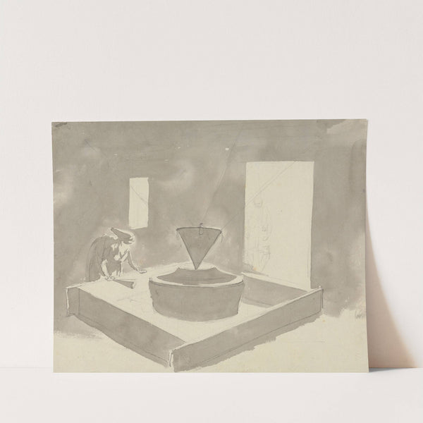 Woman Operating a Device (Flour Mill) by Samuel Davis