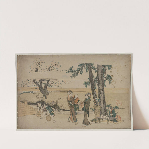 Woman Passing a Roadside Shop Near Oji by Katsushika Hokusai