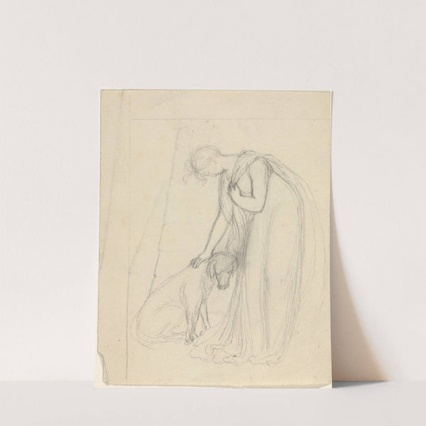Woman Patting a Dog by John Flaxman