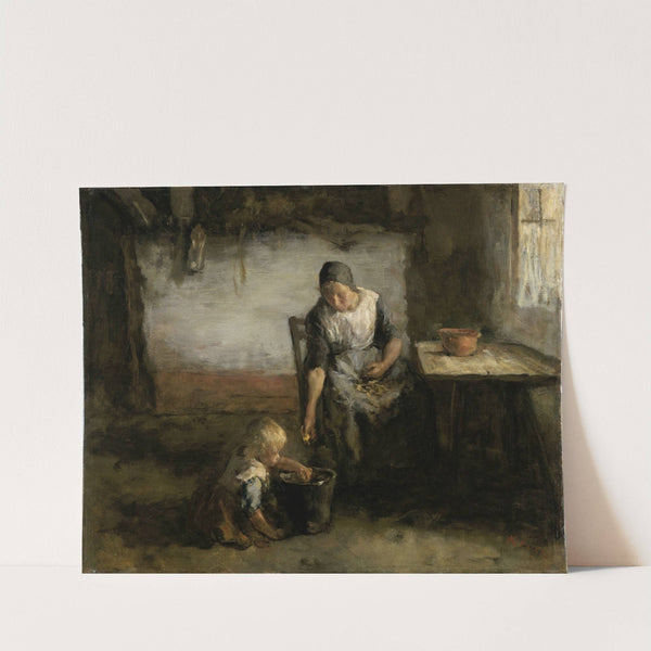 Woman Peeling Potatoes by Jacob Simon Hendrik Kever