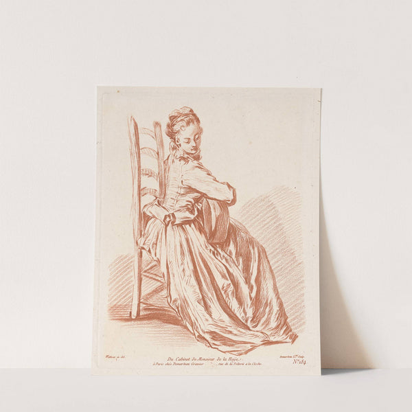 Woman Playing the Guitar (1764) by Gilles Demarteau the Elder