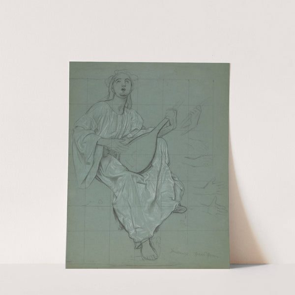 Woman Playing the Lute (1908) by Hans Thoma