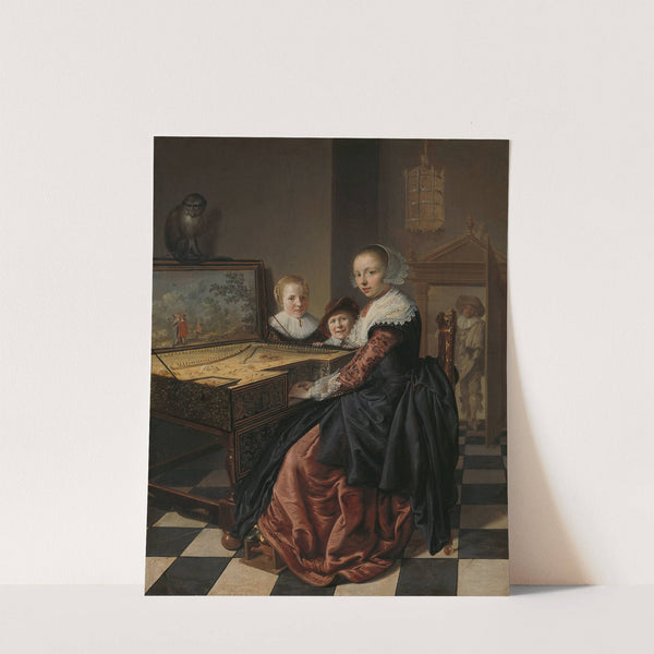 Woman Playing the Virginal by Jan Miense Molenaer