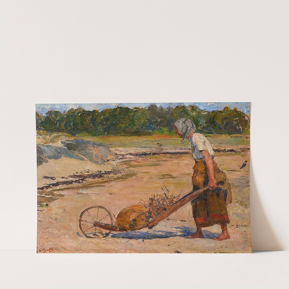 Woman Pushing a Cart by Venny Soldan-Brofeldt