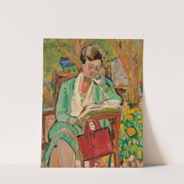 Woman Reading by George Leslie Hunter