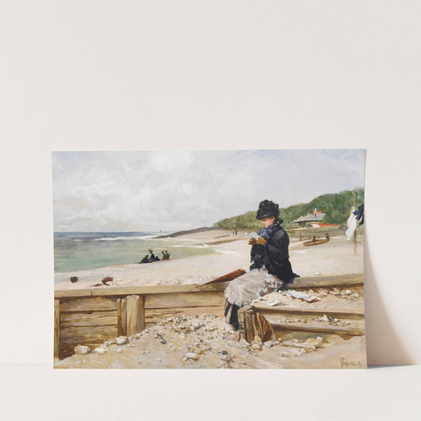 Woman Reading At The Seashore by Ferdinand Heilbuth