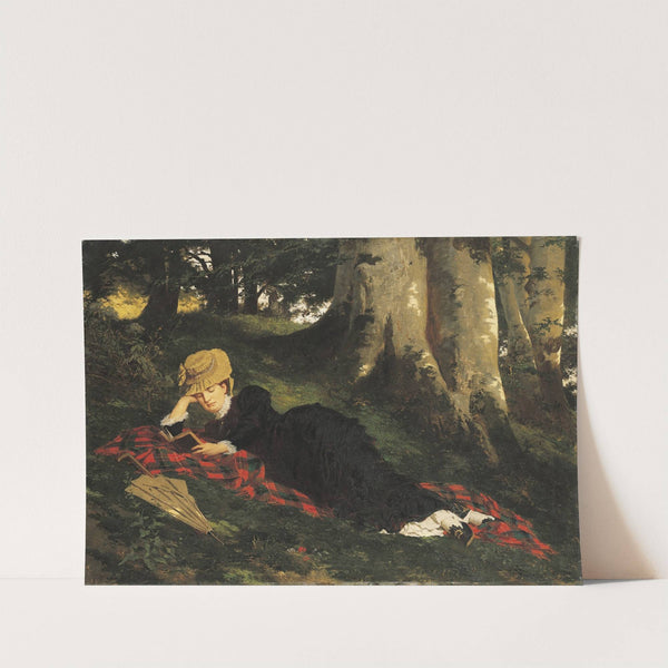 Woman Reading in a Forest by Gyula Benczúr