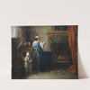 Woman Reading in front of a Fireplace (1735) by Pierre Parrocel