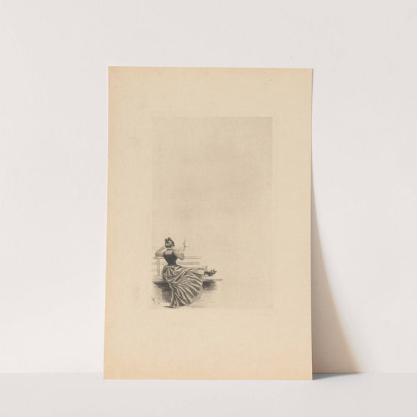 Woman reading on a bench by Henri Boutet