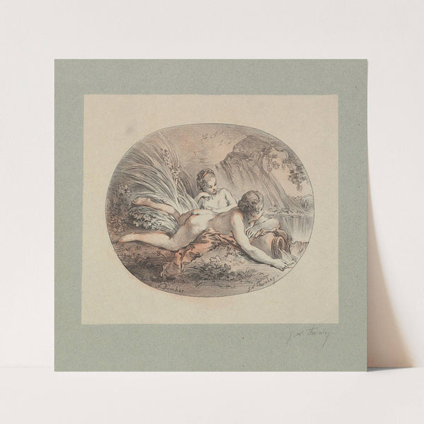 Woman Reclining upon a Jar from which Water is Pouring (1881) by Georges William Thornley