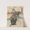 Woman Riding on the Back of a Bull by Utagawa Kunimaro