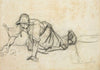 Woman scrubbing