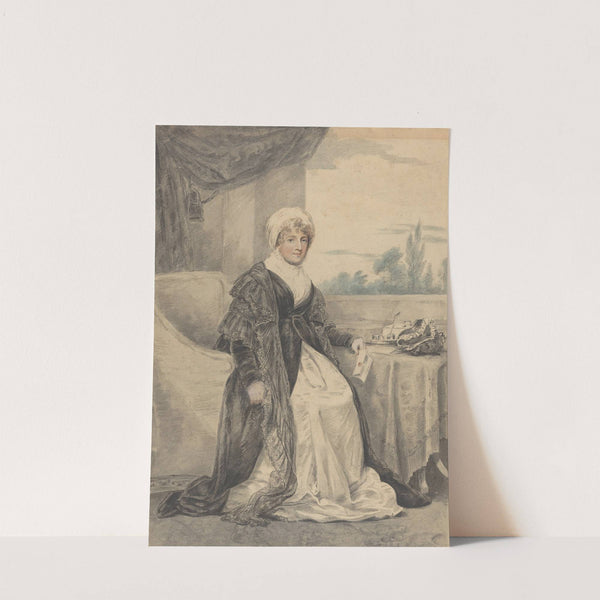 Woman Seated At A Table, Holding A Letter by Henry Edridge