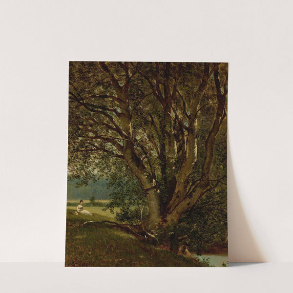 Woman Seated by a Stream (Study) by David Johnson