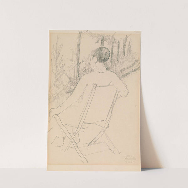 Woman Seated in a Folding Chair in a Garden by Mary Cassatt