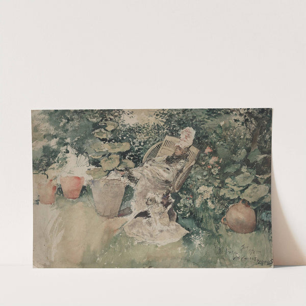 Woman Seated in a Garden by Robert Frederick Blum