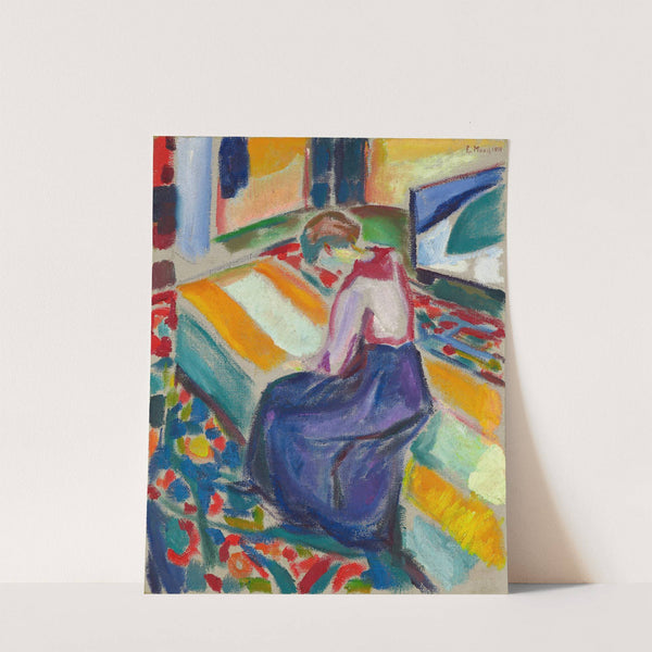 Woman Seated on a Couch (1919) by Edvard Munch