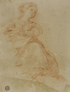 Woman Seated on Clouds