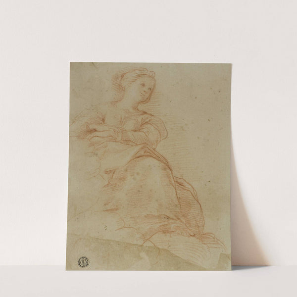 Woman Seated on Clouds by Cristoforo Roncalli