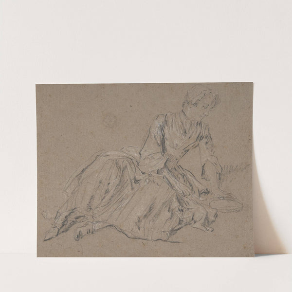Woman Seated on the Ground by Nicolas Lancret