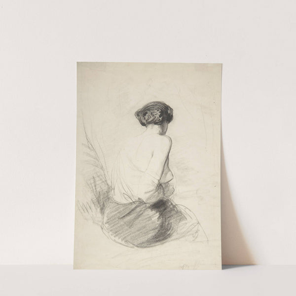 Woman Seated, Seen from Back by Paul Gavarni