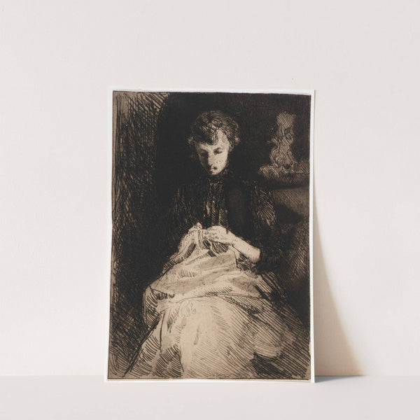 Woman Seated Sewing (1889) by Julian Alden Weir