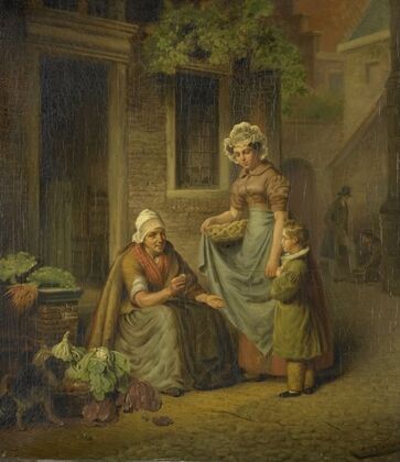 Woman Selling Vegetables